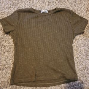 Dark Green Crop Top